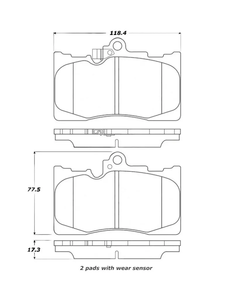 StopTech Street Touring Front Brake Pads 06 Lexus GS300 GS430 07-08 GS350