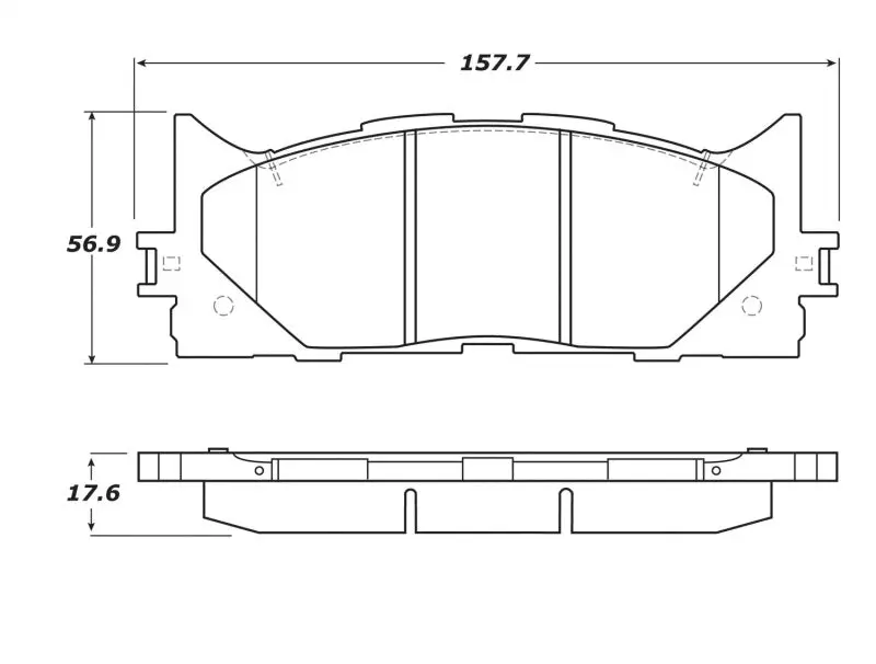 StopTech Street Touring Front Brake Pads 16-17 Toyota Camry