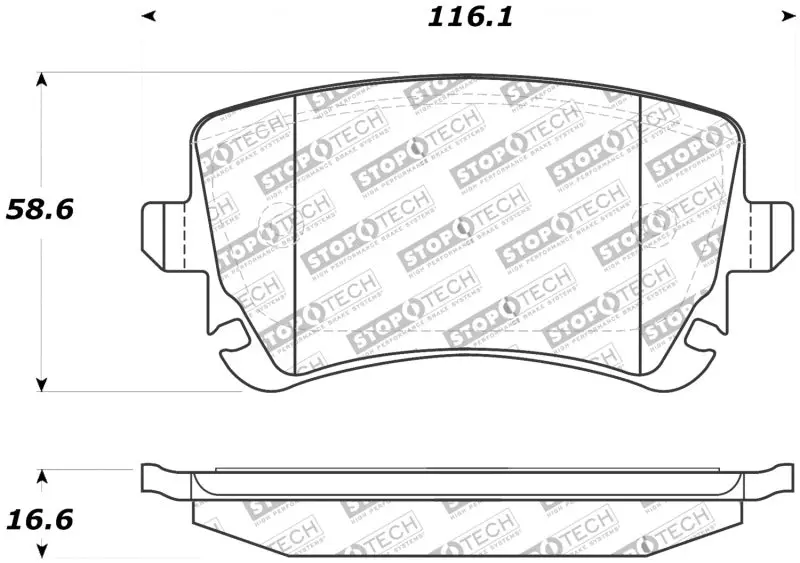 StopTech Street Touring Rear Brake Pads 07-09 Audi RS4