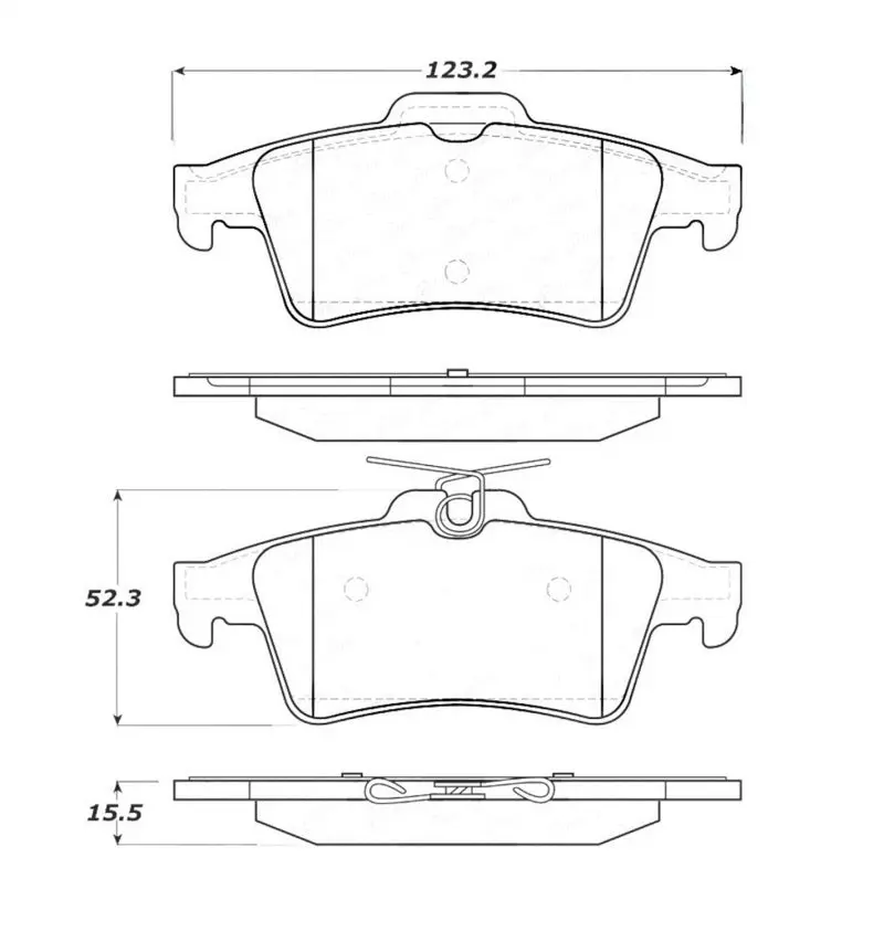 StopTech Street Touring Rear Brake Pads 07-09 Mazdaspeed3 06-07 Mazdaspeed6