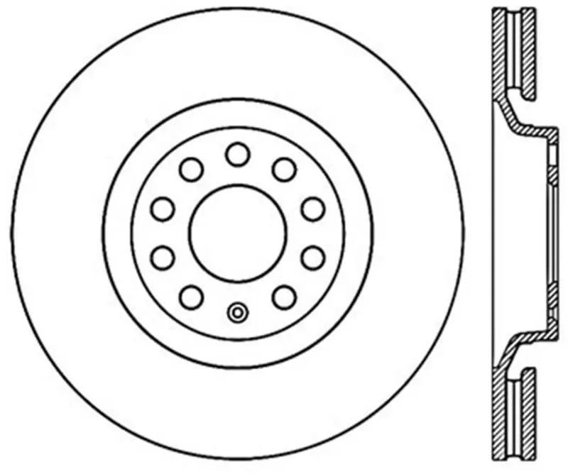 StopTech Drilled Left Front Rotor 01-06 Audi Allroad 05-09 A4 A4 Quattro 99-04 A6 Quattro