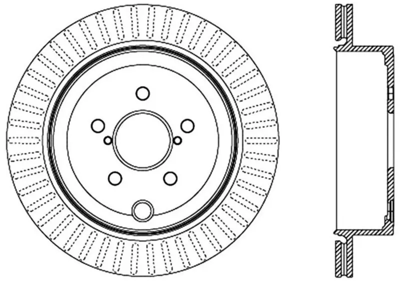 StopTech Power Slot 13 Scion FR-S 13 Subaru BRZ Rear Left Slotted Brake Rotor