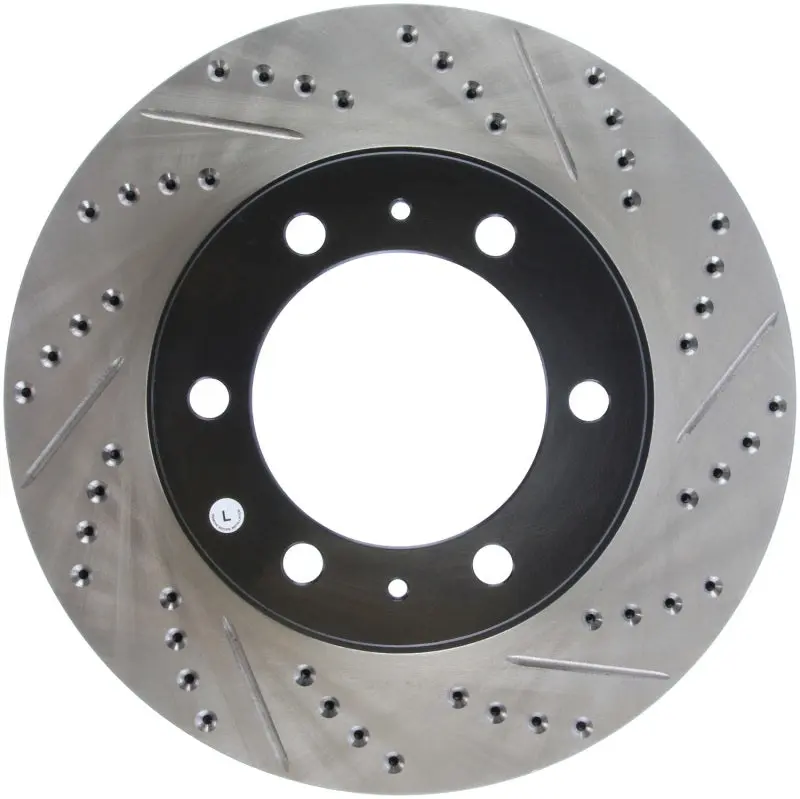 StopTech Slotted Drilled Rotor 2007-2008 Toyota FJ Cruiser 2005-2008 Tacoma 6 Lug 2003-2008 4Runner 319mm Disc