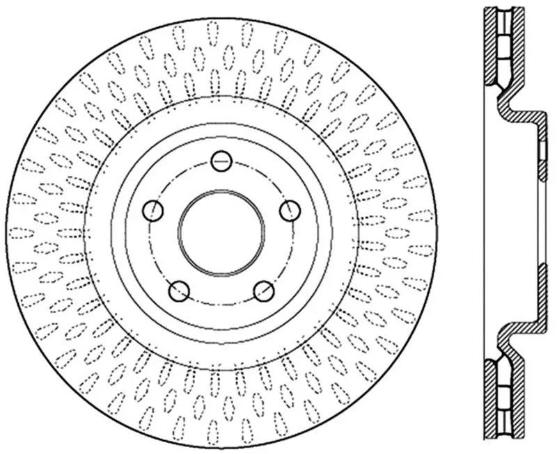 StopTech Slotted Sport Brake Rotor Front Left 12-18 Jeep Grand Cherokee SRT8 380mm