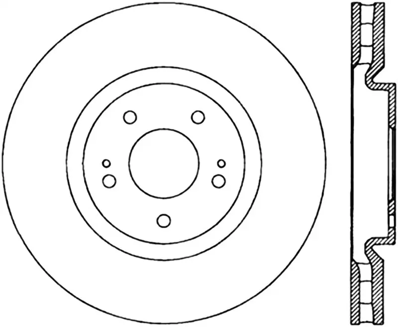 StopTech SportStop Cryo Slotted Drilled Front Left Brake Rotor 2003-2006 Mitsubishi Lancer