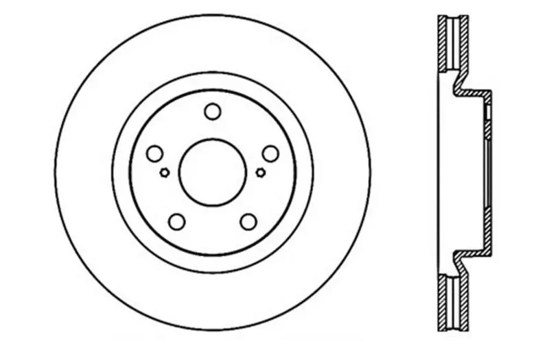 StopTech SportStop Slotted Drilled Left Front Rotor 2007-2009 Lexus ES250 ES300 ES330 ES350