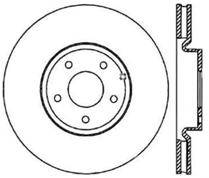 StopTech SportStop Slotted Drilled Rear Left Rotor 6/02-08 Nissan 350Z 8/02-04 Infiniti G35
