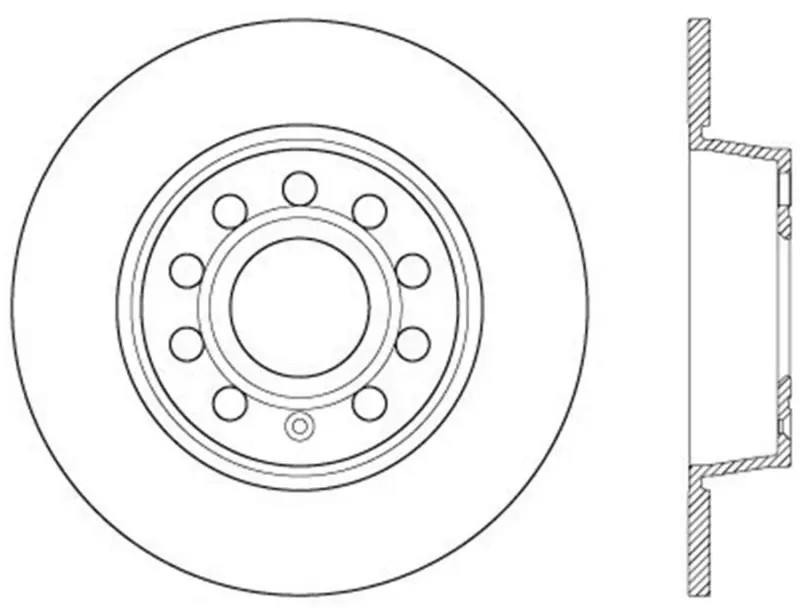 StopTech 06-10 Audi A3 08-10 TT 06-09 VW GTI Mk V Cryo-Stop Left Rear Slotted Brake Rotor