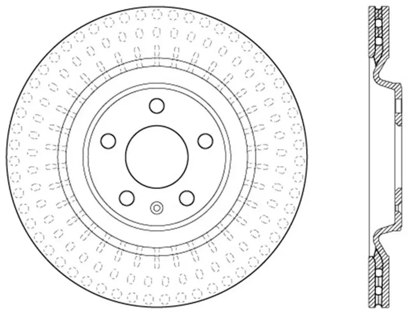 StopTech Power Slot 12-13 Audi A6 Quattro 11-12 A7 Quattro 10-13 S4 Rear Left Slotted Brake Rotor