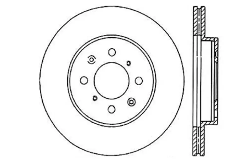 StopTech Slotted & Drilled Brake Rotor 90-01 Acura Integra / 01-05 Honda Civic / 07+ Honda Fit / 93-97 Del Sol VTEC