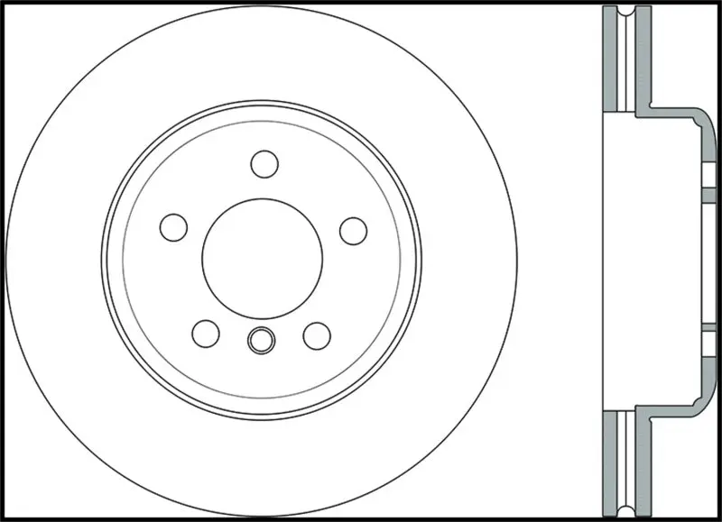 StopTech Slotted & Drilled Front Left Brake Rotor 2011-2013 BMW 535i & 2012-2016 BMW 640i