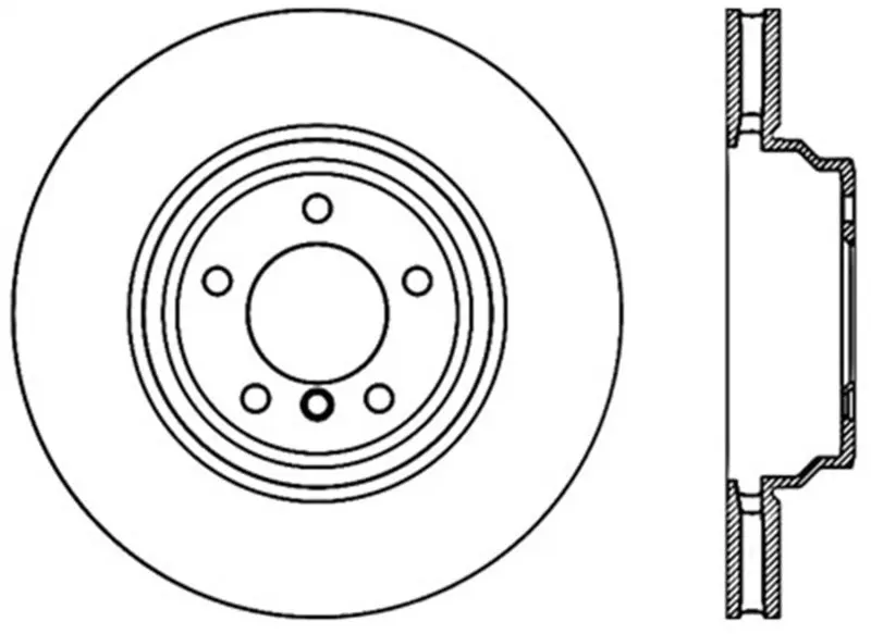 StopTech Slotted & Drilled Left Front Brake Rotor 07-09 BMW 335 E90/E92/E93