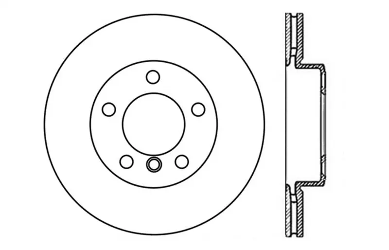 StopTech Slotted & Drilled Left Front Brake Rotor 9/07-09 BMW 328