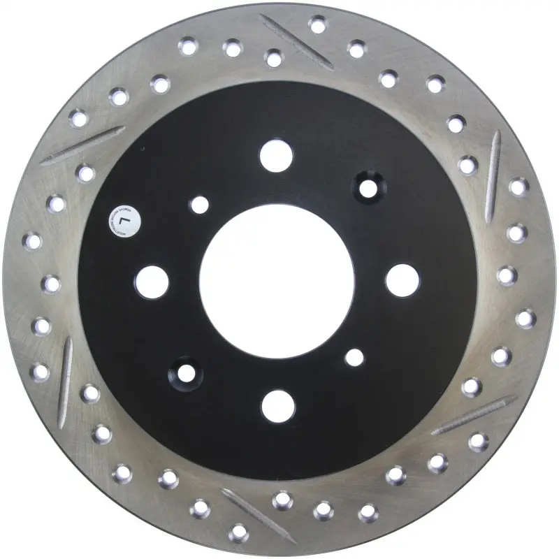 StopTech Slotted & Drilled Left Rear Brake Rotor 90-96 Acura Integra / 97-01 Integra (Exc. Type R)