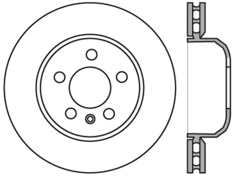 StopTech Slotted & Drilled Rear Right Brake Rotor 2011-2013 BMW 535i & 2012-2016 BMW 640i