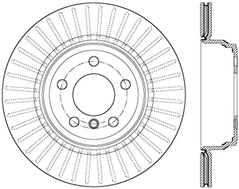 StopTech Slotted & Drilled Rear Right Brake Rotor 12-16 BMW 335i