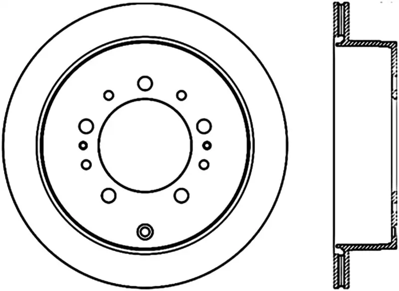 StopTech Sport Slot Cryo Slotted Left Rear Brake Rotor 08-13 Lexus LX450 LX470 LX570 and 07-12 Toyota Tundra