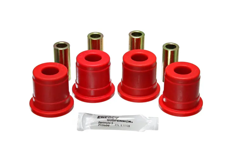 Energy Suspension S-10 Differential Carrier Bracket Bushings Red Polyurethane
