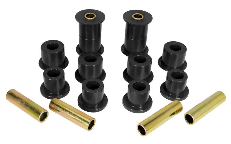 Prothane Front Spring and Shackle Bushings 74-77 Jeep Cherokee 1.25in OD Main Eye - Black