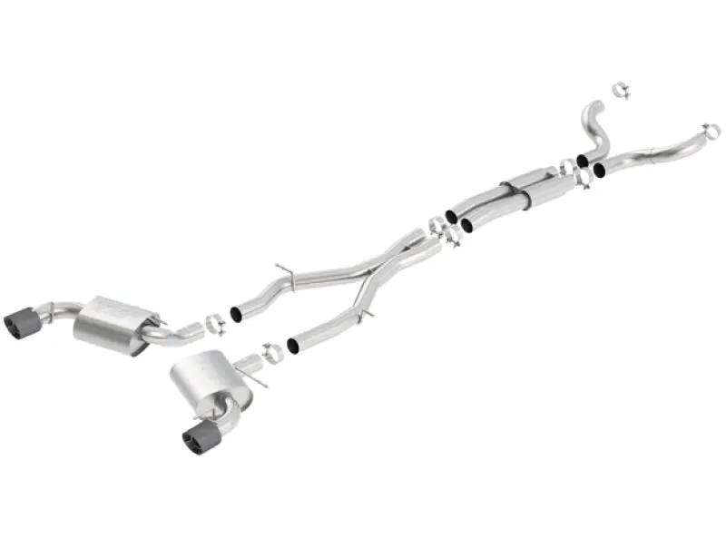 Borla S-Type Catback Exhaust 16-17 Chevy Camaro 6.2L Carbon Fiber Tips