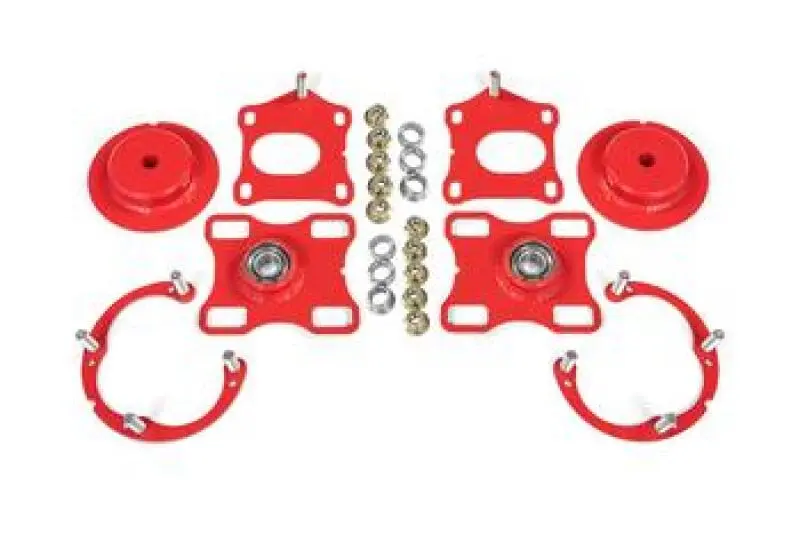 BMR 11-14 Ford Mustang Shelby GT500 Red Caster Camber Plates BMR Suspension
