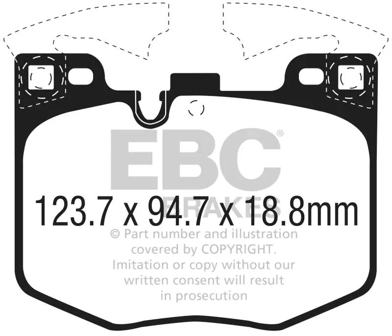 EBC 2017+ BMW 530 2.0L Turbo G30 Ultimax2 Front Brake Pads