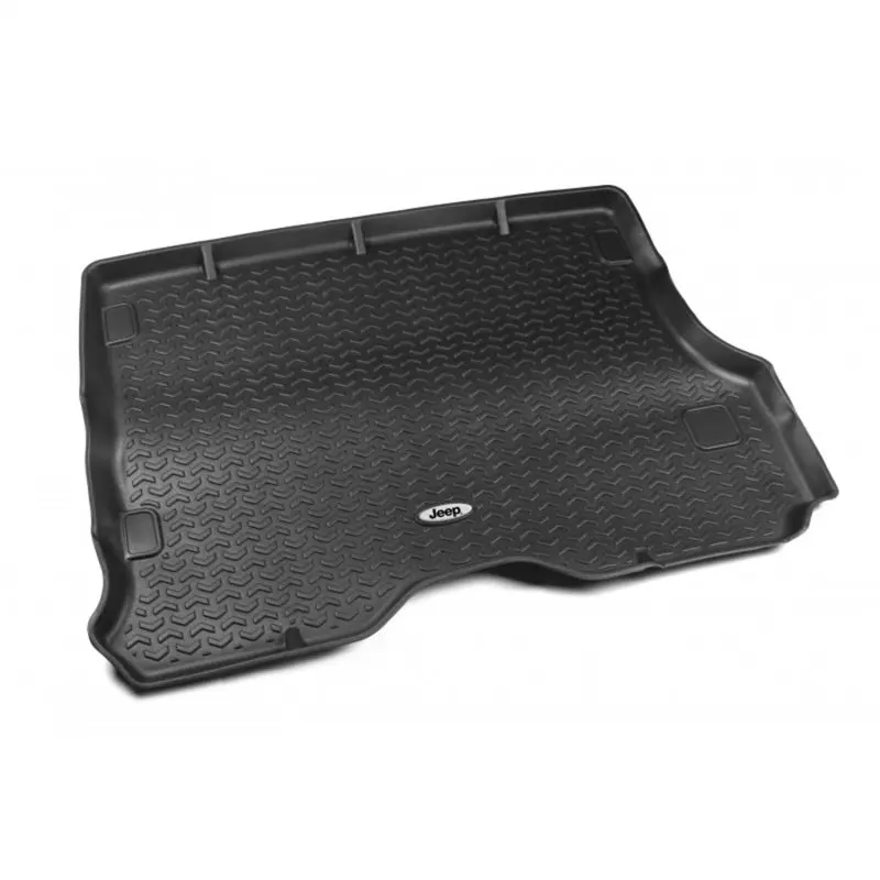 Rugged Ridge Black Cargo Area Floor Liner Jeep Logo 1984-2001 Cherokee XJ