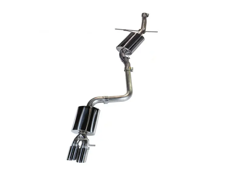 AWE Tuning Audi B8 A5 2.0T Touring Edition Single Outlet Exhaust Polished Silver Tips