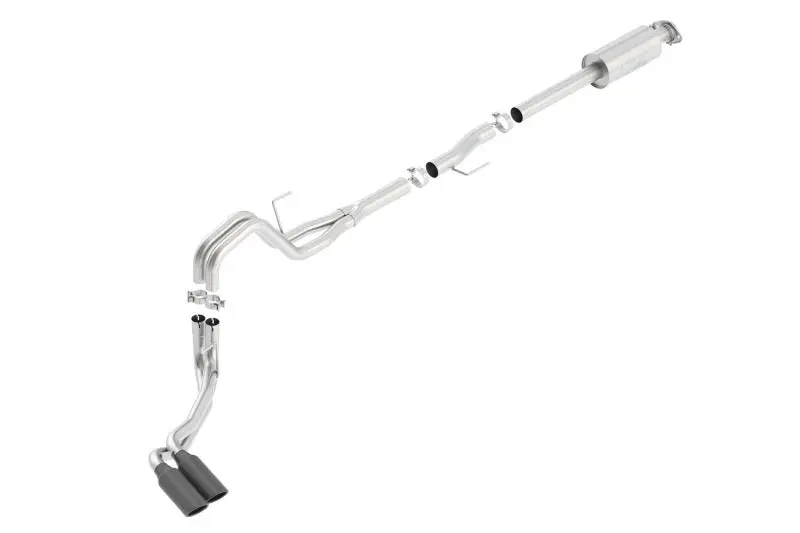 Borla ATAK Catback Exhaust System 2015-2016 Ford F-150 3.5L EcoBoost Extended Cab Standard Bed Black Chrome Truck Side Exit