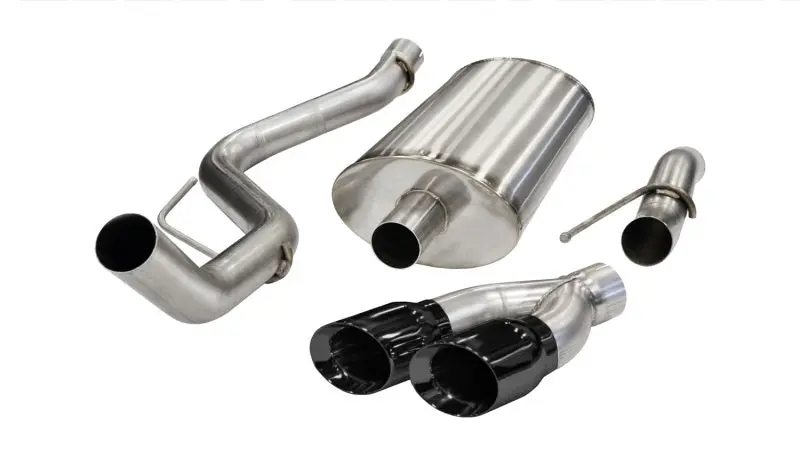 Corsa 2010 Ford F-150 Raptor 5.4L V8 Black Sport Cat-Back Exhaust System CORSA Performance