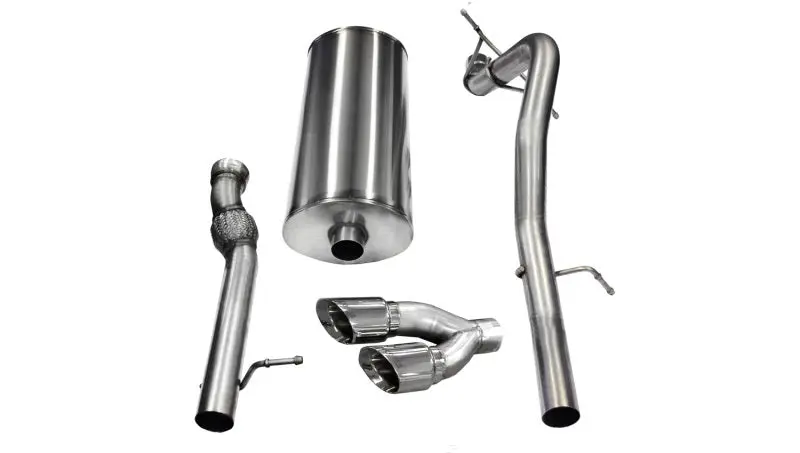 Corsa 2011-2014 Cadillac Escalade ESV 6.2L V8 Polished Sport Cat-Back Exhaust CORSA Performance