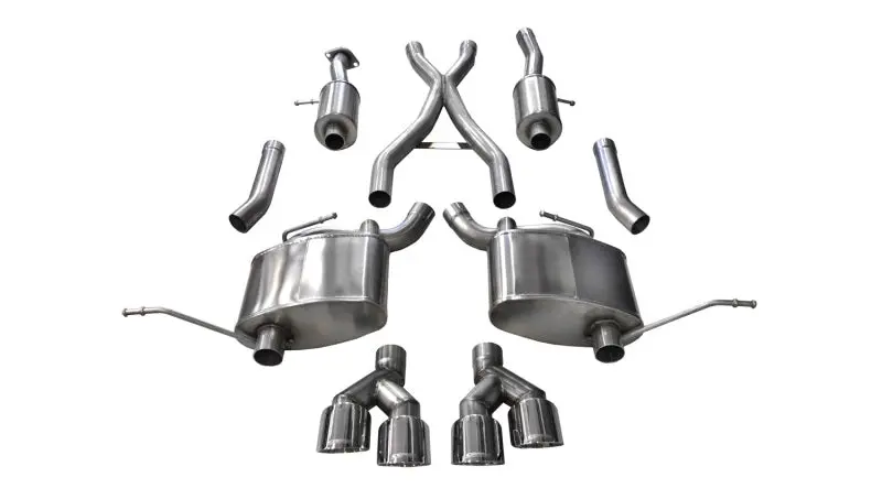 Corsa 2014-2021 Jeep Grand Cherokee 3.6L V6 Polished Sport Cat-Back Exhaust CORSA Performance