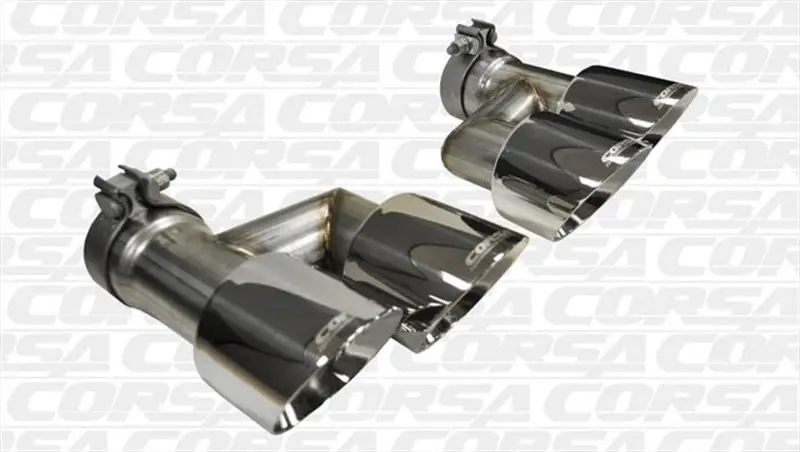 Corsa 2015-2017 Ford Mustang GT 5.0L Polish Quad Tips Exhaust Kit CORSA Performance