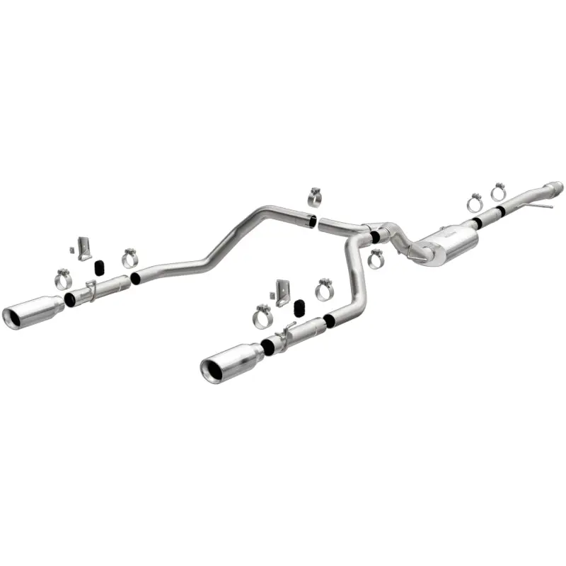 MagnaFlow Street Series Dual Exit Exhaust Polished Tips 2019 Chevy Silverado 1500 V8 5.3L V6 4.3L
