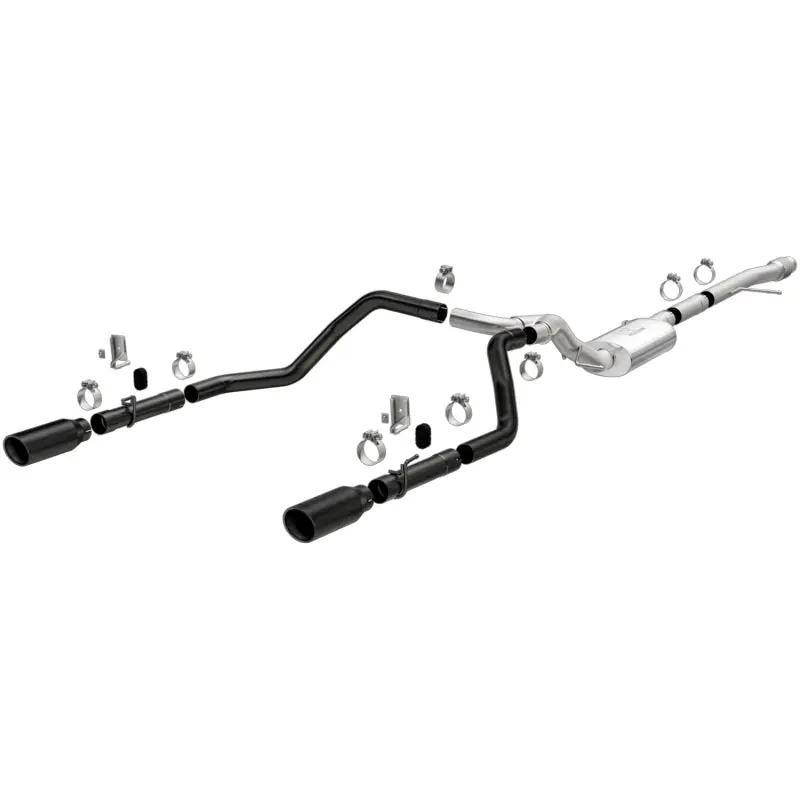 MagnaFlow Street Series Dual Exit Exhaust Black Tips 2019 Chevy Silverado 1500 V8 5.3L V6 4.3L