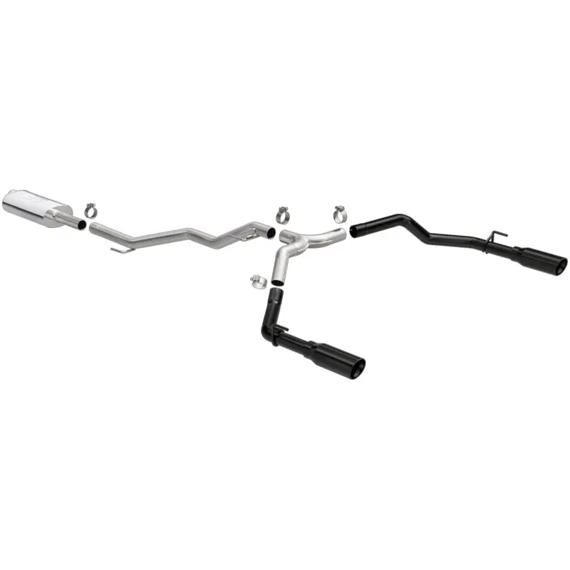 MagnaFlow Street Series Dual Split Exit Stainless Steel Cat-Back Exhaust Black Tips 2020 Jeep Gladiator 3in
