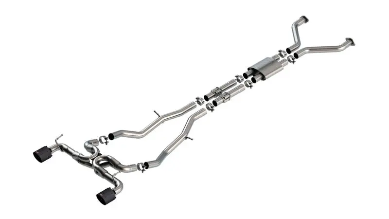 Borla ATAK Cat Back Exhaust 4.5in Carbon Fiber Black Anodized Tips 2022-2024 Nissan Z