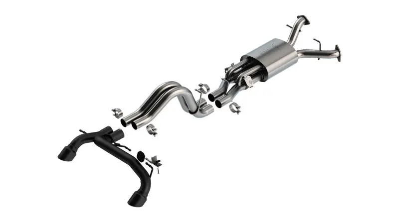 Borla ATAK Catback Exhaust 4in Black Coated Tips 2022-2024 Ford Bronco Raptor V6 Turbo