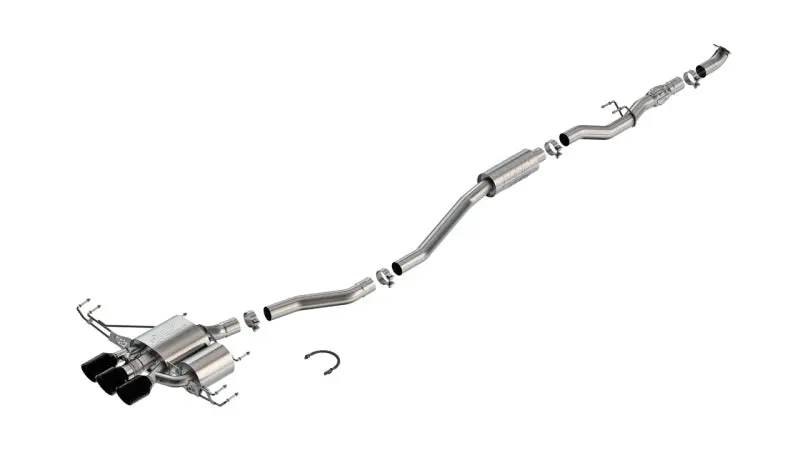 Borla ATAK Catback Exhaust 4in Ceramic Black Tips 2023 Honda Civic Type R MT