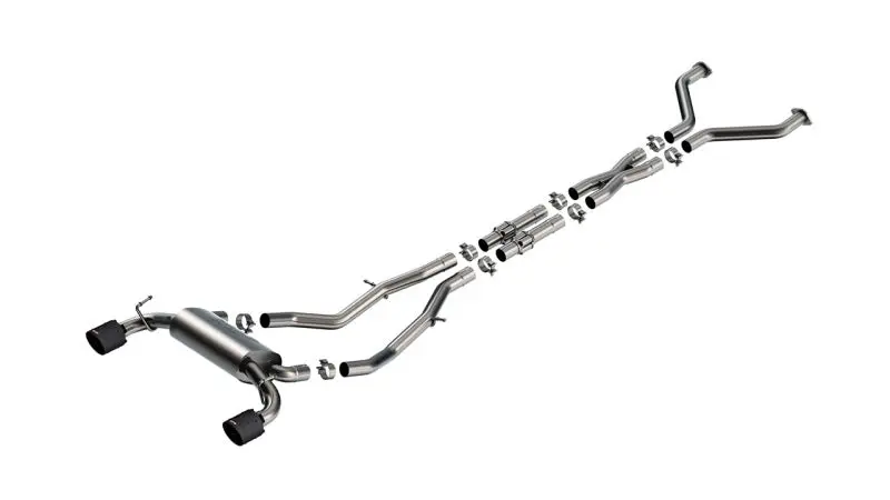 Borla S-Type Cat Back Exhaust 4.5in Carbon Fiber Black Anodized Tips 2023-2024 Nissan Z