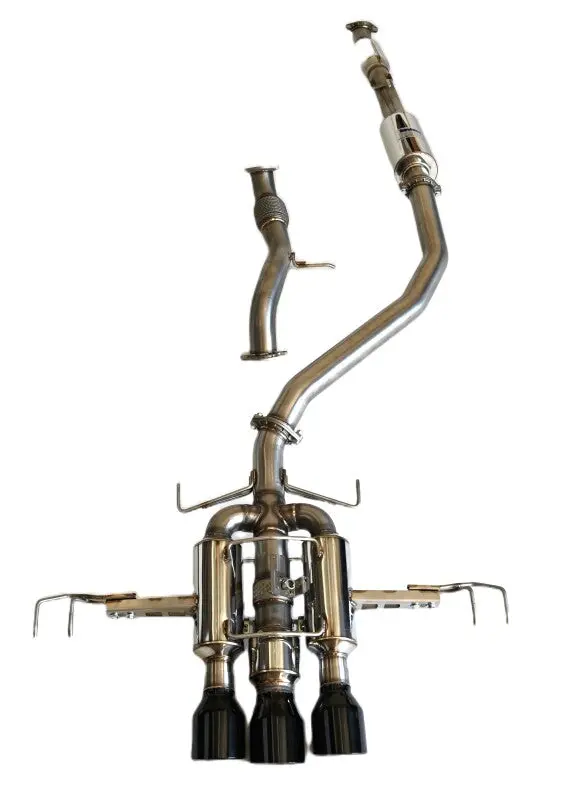 Invidia 22+ Honda Civic Type-R FL5 R400 Single Layer Black Tip Cat-Back Exhaust System Non-Polish Pipe