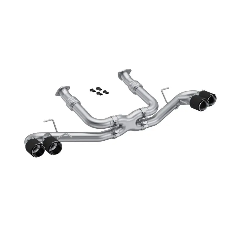 MBRP 3in Cat Back Exhaust 20-23 Chevrolet Corvette C8 Quad Split Rear Carbon Tips