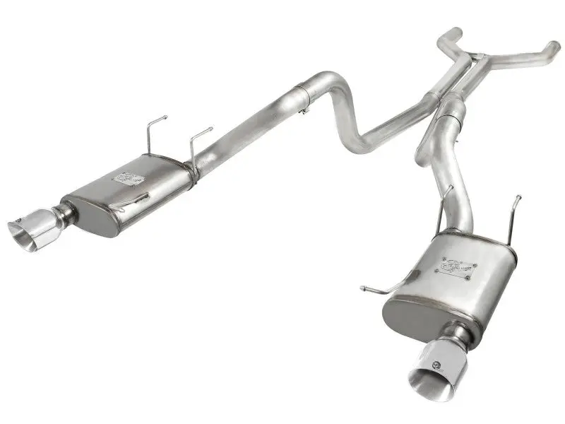 aFe MACHForce XP 3in Stainless Steel Cat-Back Exhaust Polished Tips 2011-2014 Ford Mustang GT V8 5.0L