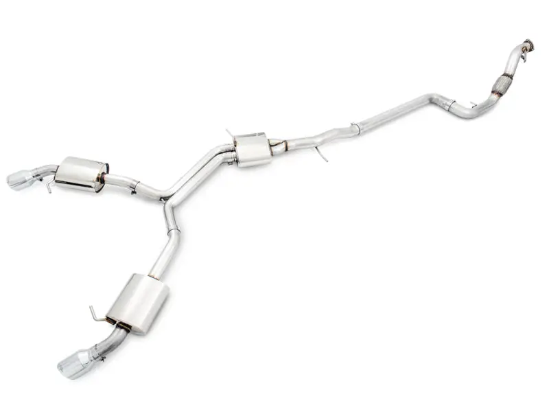 AWE Tuning Audi B9 A5 Touring Edition Exhaust Dual Outlet Chrome Silver Tips Includes Downpipe