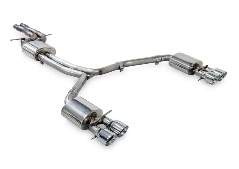 AWE Tuning Touring Edition Exhaust Quad Chrome Silver Tips Audi C7.5 A6 3.0T