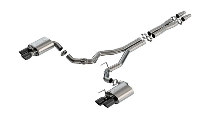 Borla 2024 Ford Mustang GT 5.0L V8 ATAK Cat-Back Exhaust System Active Exhaust Black Chrome