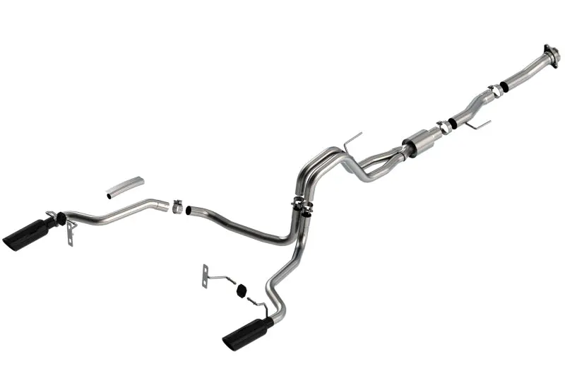 Borla ATAK Cat-Back Exhaust System 2021 F-150 5.0L 2dr RC SB XL/XLT Black Chrome Tips