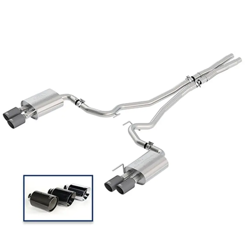 Ford Racing 2018+ Mustang GT 5.0L Cat-Back Extreme Exhaust System w Quad Carbon Fiber Tips High Performance Exhaust Enhanc...