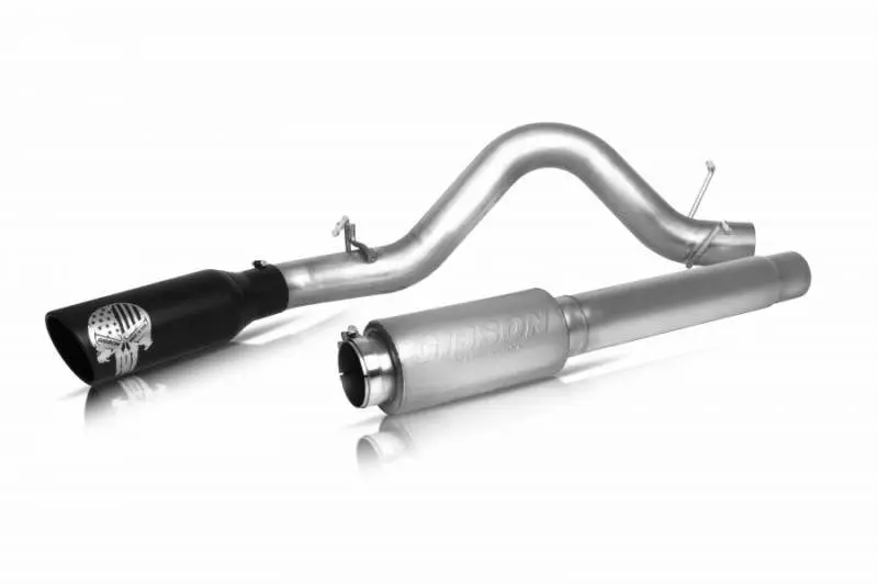 Gibson 08-10 Nissan Titan SE 5.6L 4in Patriot Skull Series Stainless Steel Cat-Back Single Exhaust