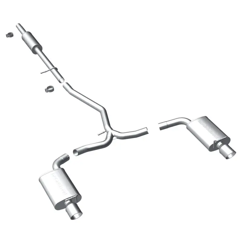 MagnaFlow 11-13 Ford Explorer V6 3.5L Stainless Steel Catback Exhaust Dual Split Rear Exit 3.5in Tips